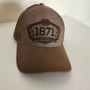 New NRA National Riflemen Association 1871 Brown Cap Hat One Sz Fits Gorpcore